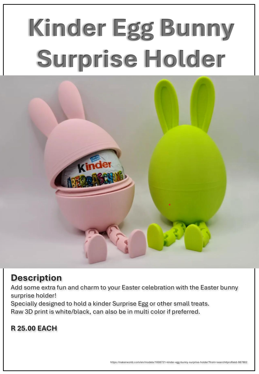 Kinder Egg Bunny Holder